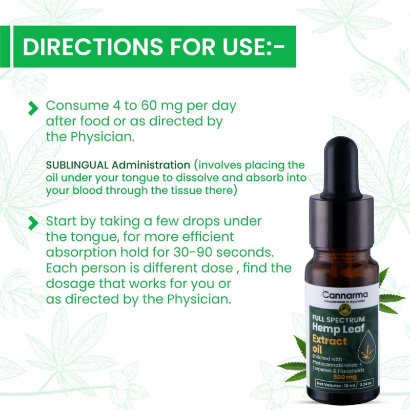 Cannarma Full Spectrum Hemp Extract Oil (500mg_10ml)