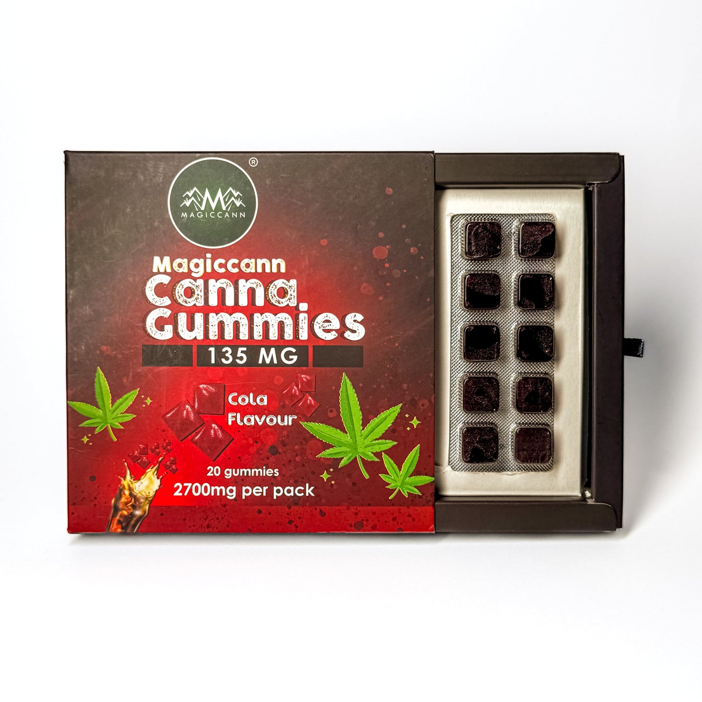 Magiccann Canna Gummies - Premium Cannabis infused gummies (CBD + THC)- Extra Strong : 2700Mg Pack of 20
