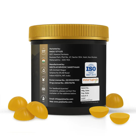 Polyherbs CHILL Golden Super Strong CBD Gummies 250mg Per Gummy
