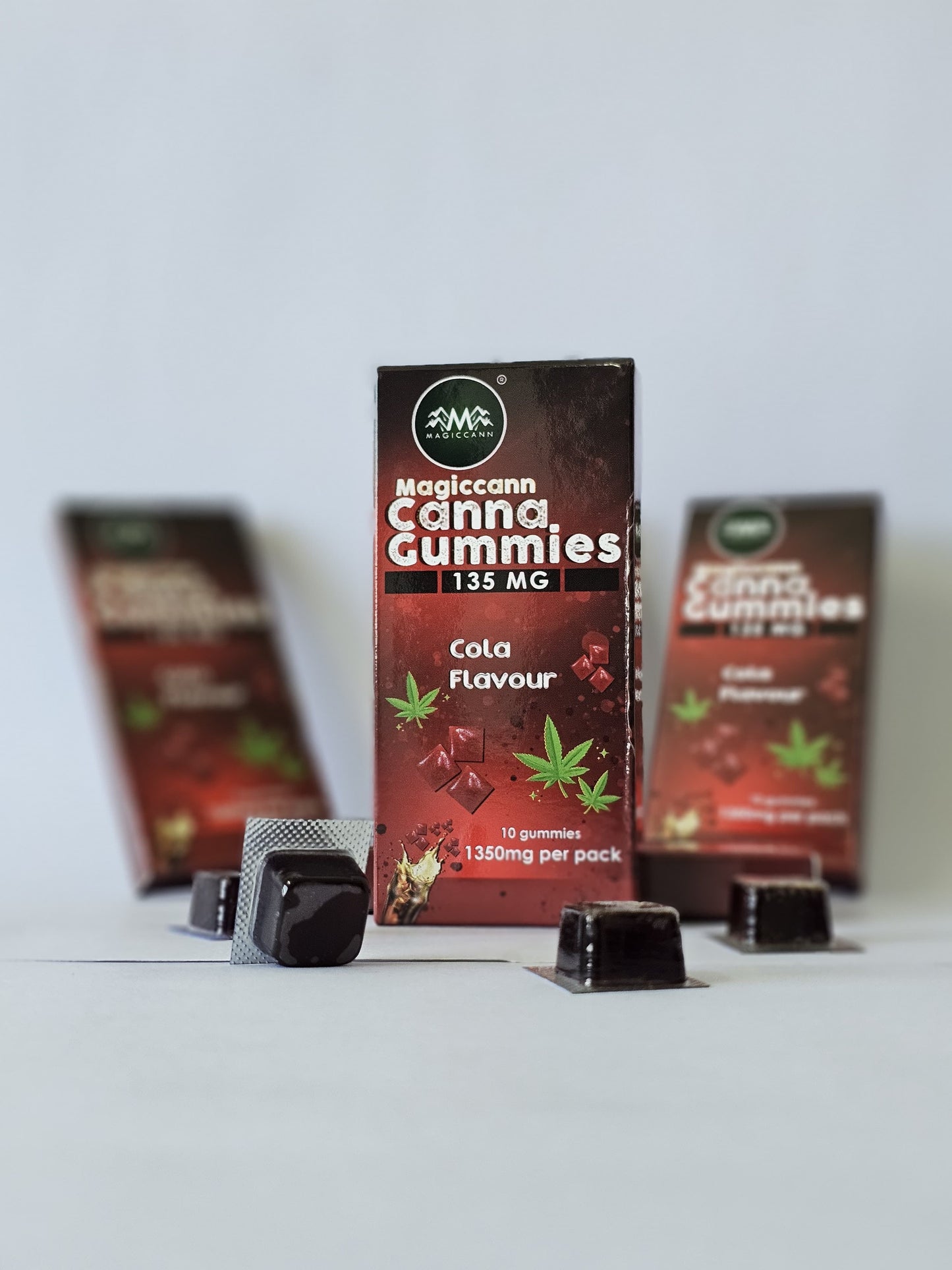 Magiccann Canna Gummies - Extra Strong : 1350Mg (135mg Each) CBD + THC Gummies Pack of 10