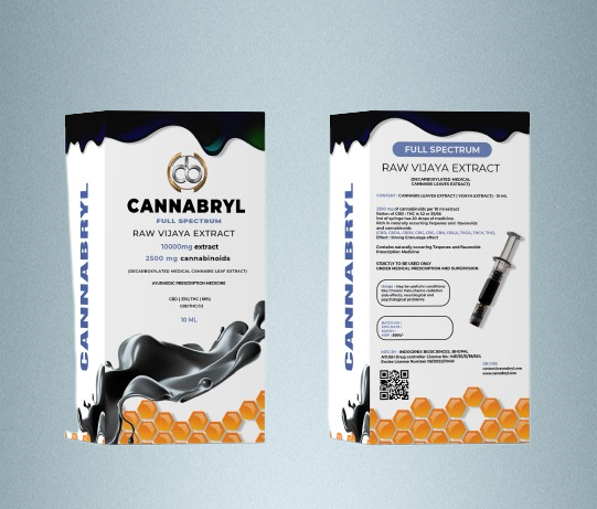 XRV 2500 Cannabryl Raw Cannabis Extract 1:2 HIGH THC - 10 ML