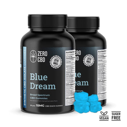 Sugarfree Vegan Broad Spectrum CBD Gummies | Blue Dream