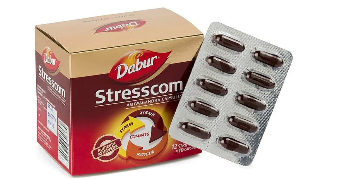 Dabur Stresscom Benefits and Side Effects in Hindi