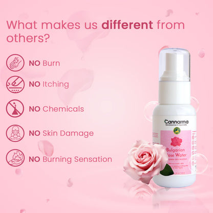 Cannarma Bulgarian Rose Water | Toner, Face Mist, Hair Spray- Skin Hydrating Spray