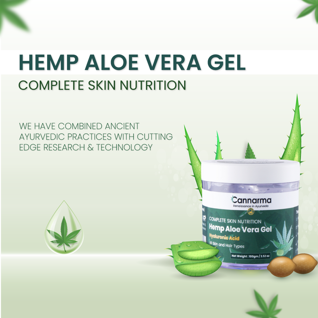 Cannarma Hemp Aloe Vera Gel | For Face, Hair, Skin Moisturizer