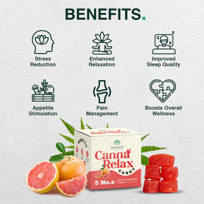 CannaRelax - Ayurvedic Vijaya Candy | Pack of 5 Candies | (2:1|THC:CBD) - 60mg/ Candy
