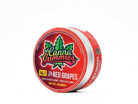 Cannabis Infused Gummies 1:1 - Red GrapesMild : 500Mg CBD