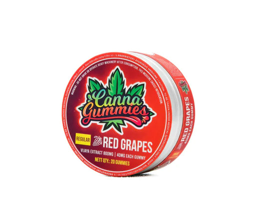 Cannabis Infused Gummies 1:1 - Red GrapesRegular : 800Mg CBD