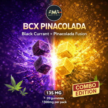 BCX Pina Colada| Magiccann Canna Gummies pack of 20 gummies 2700mg