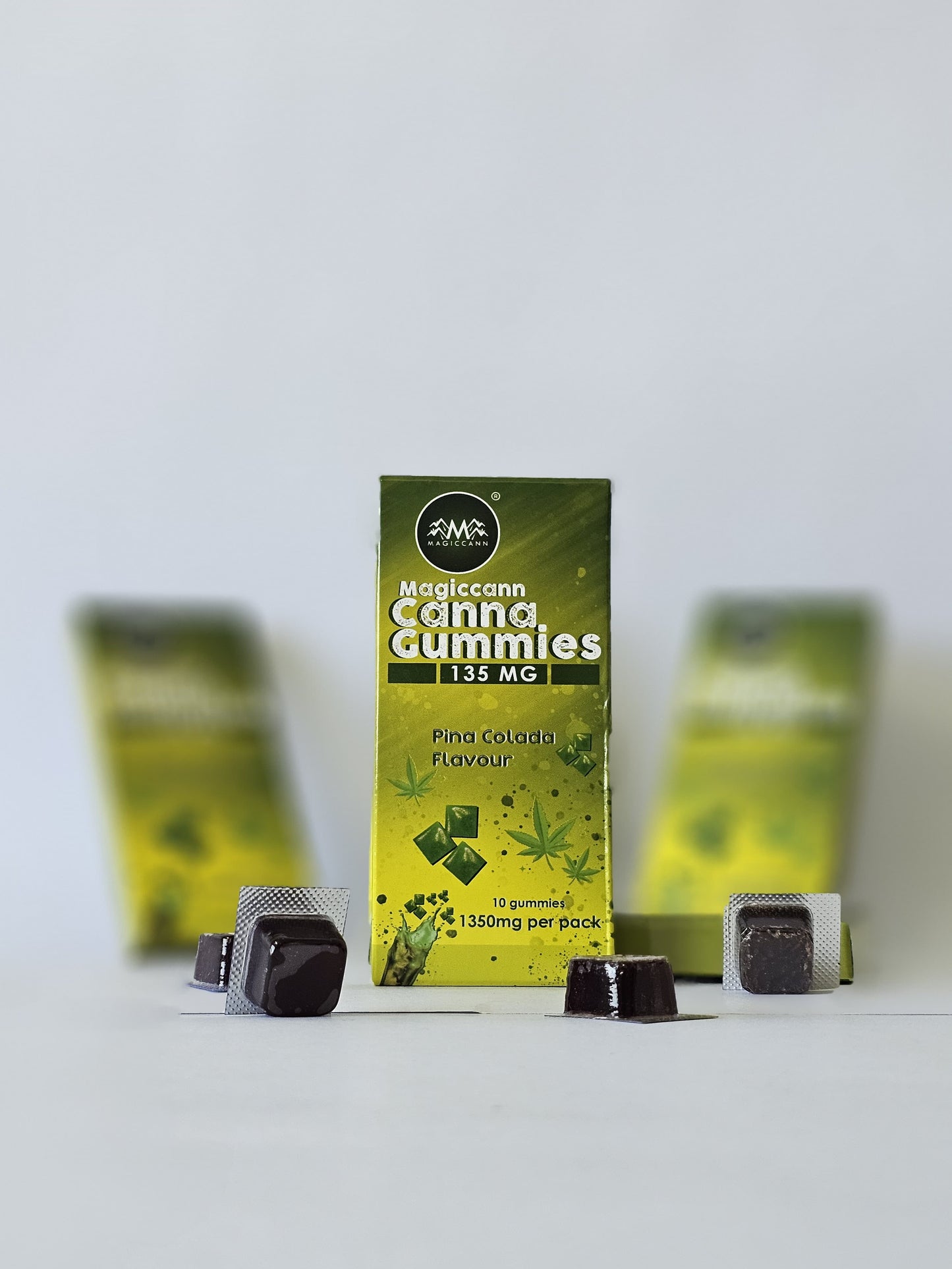 Magiccann Canna Gummies - Premium Cannabis infused gummies, Extra Strong : 1350Mg (135mg Each Gummy) Pack of 10