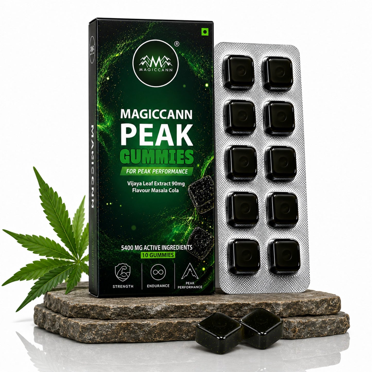 Magiccann Peak MEN Vitality Gummies Sexual desire | Stamina | 5400mg | 540mg Active Ingredients Per Gummy
