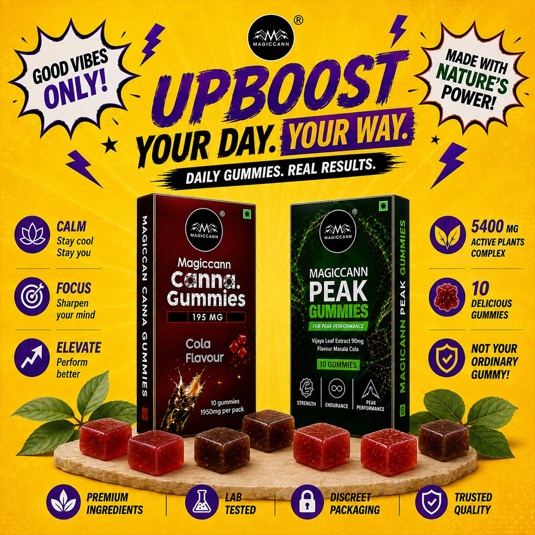 Upboost Magiccann Gummies Combo Pack | 195mg Canna Gummies + Peak Gummies Duo