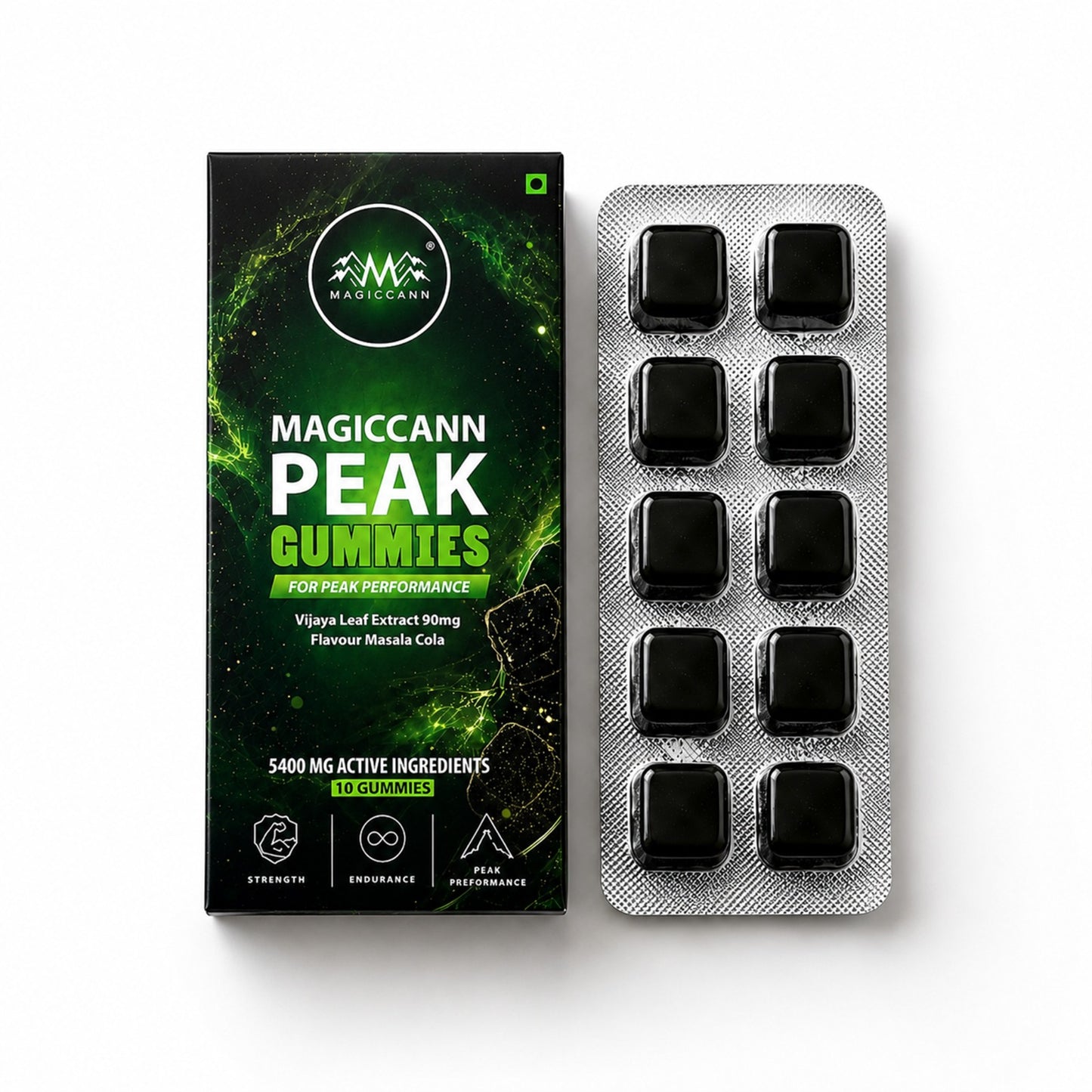Magiccann Peak MEN Vitality Gummies Sexual desire | Stamina | 5400mg | 540mg Active Ingredients Per Gummy
