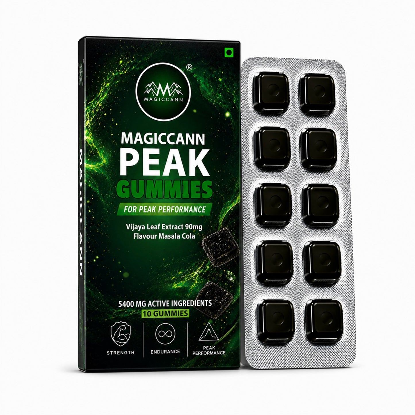 Magiccann Peak MEN Vitality Gummies Sexual desire | Stamina | 5400mg | 540mg Active Ingredients Per Gummy