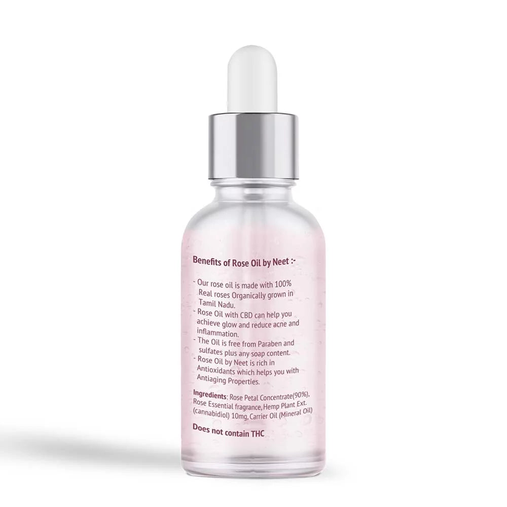 Neet 10mg Organic Rose Face and Body CBD Oil