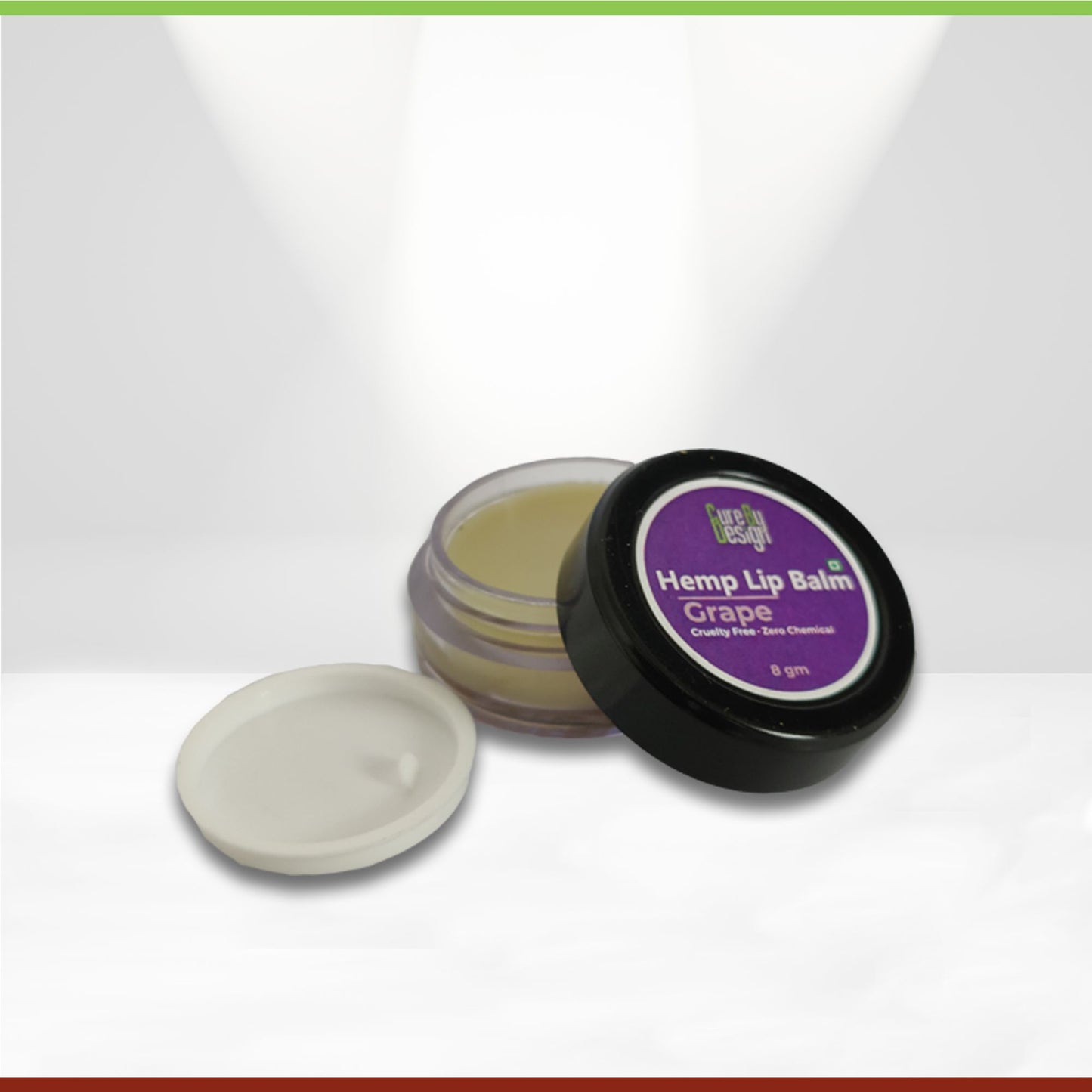 Cure By Design Hemp Lip Balm – Grape 8 gm