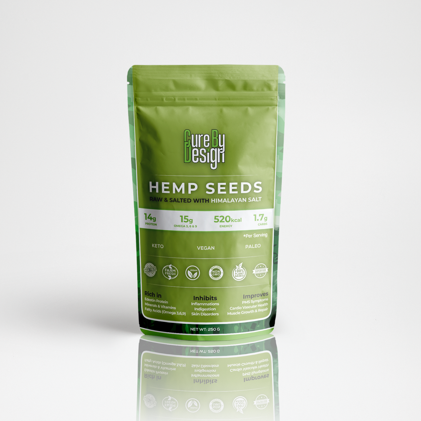 Cure By Design Hemp Seed Toasted with Pink