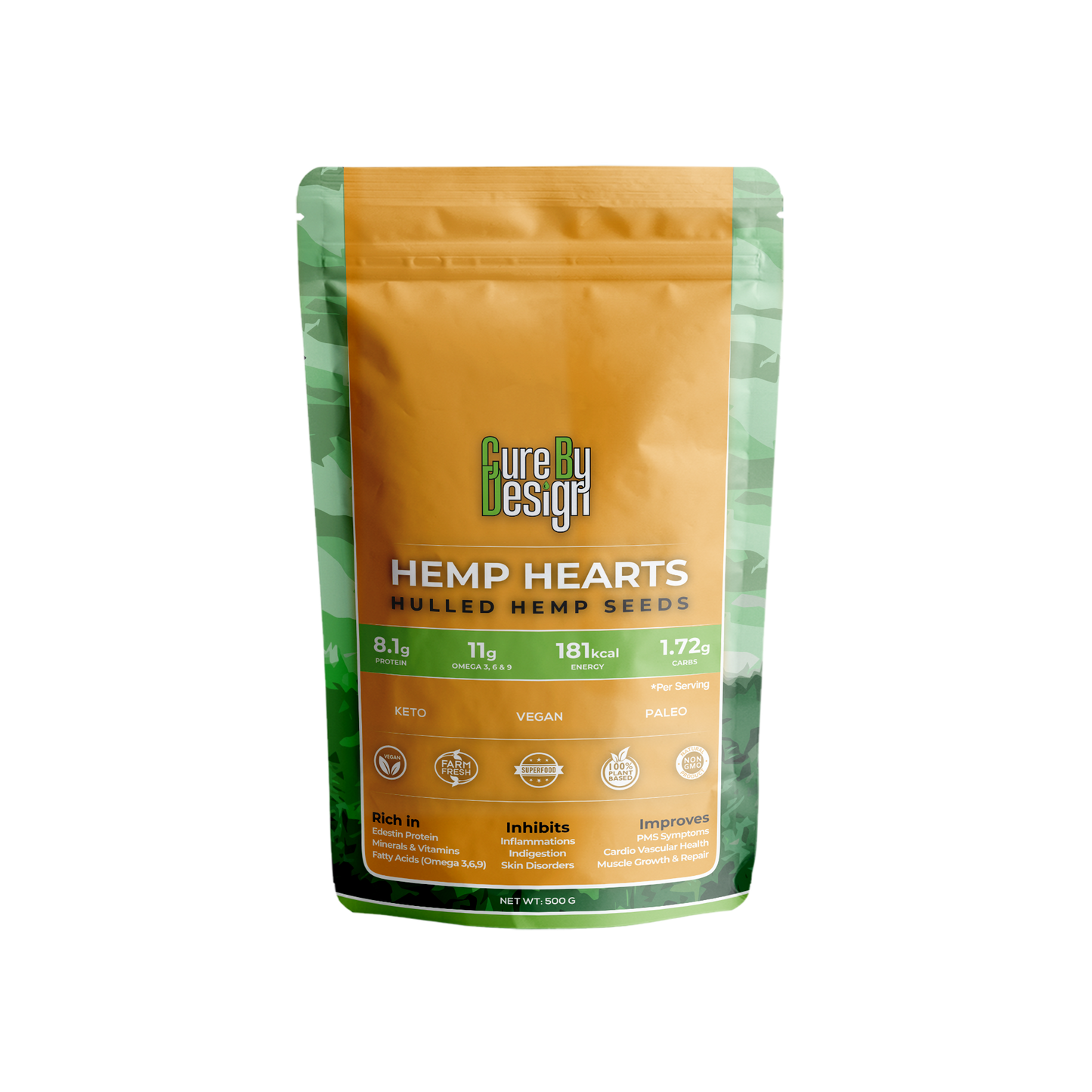 Cure By Design Hemp Hearts (500g)